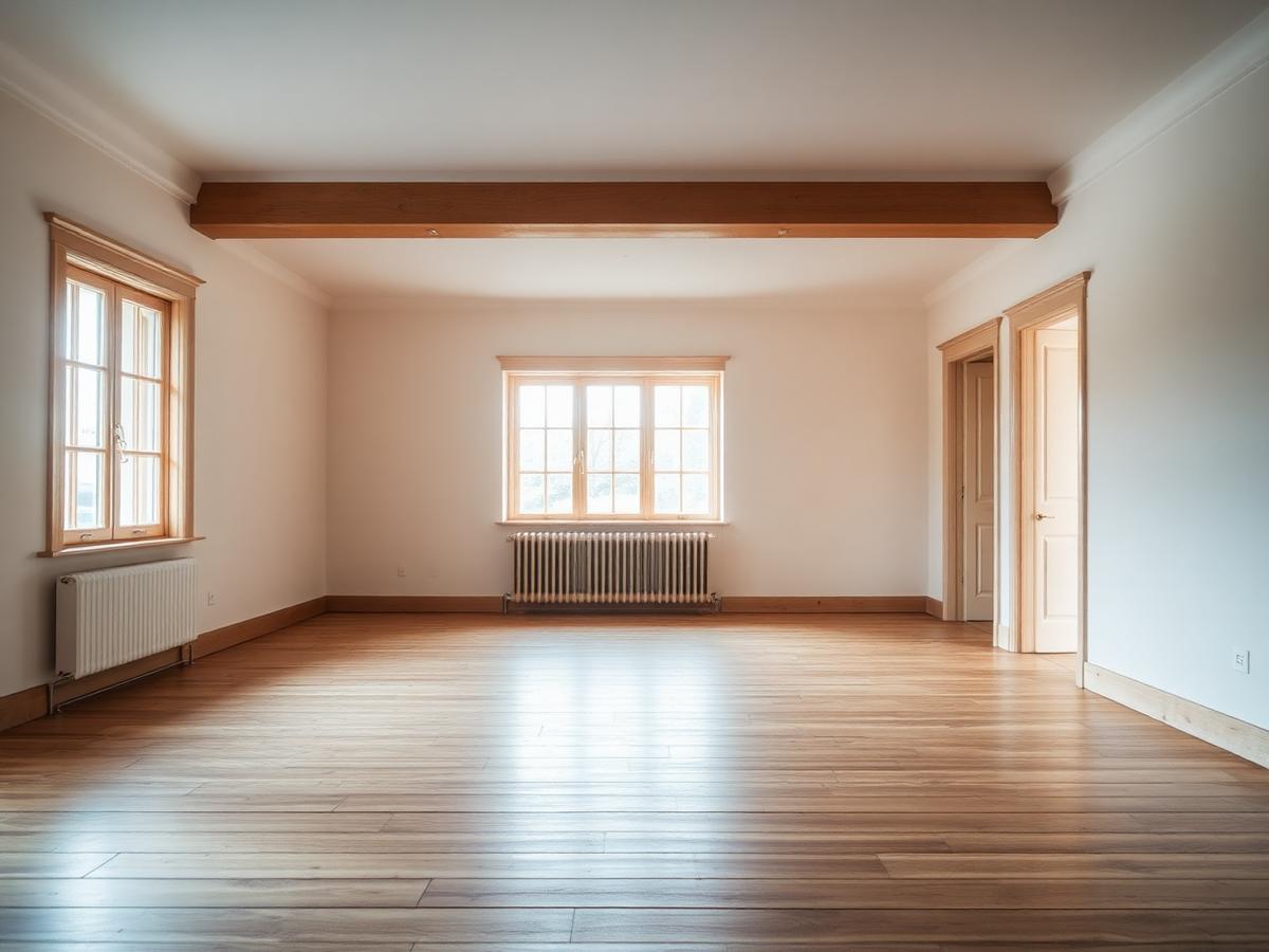 Intérieur d'une maison suisse préparée avant sa mise en vente
